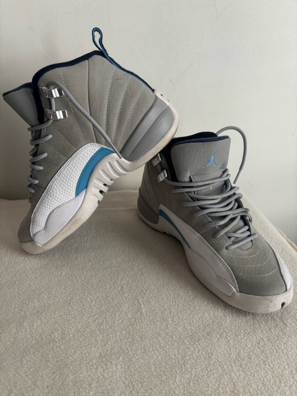 Air Jordan 12 Retro 'Grey University Blue YOUTH Sz 4.5